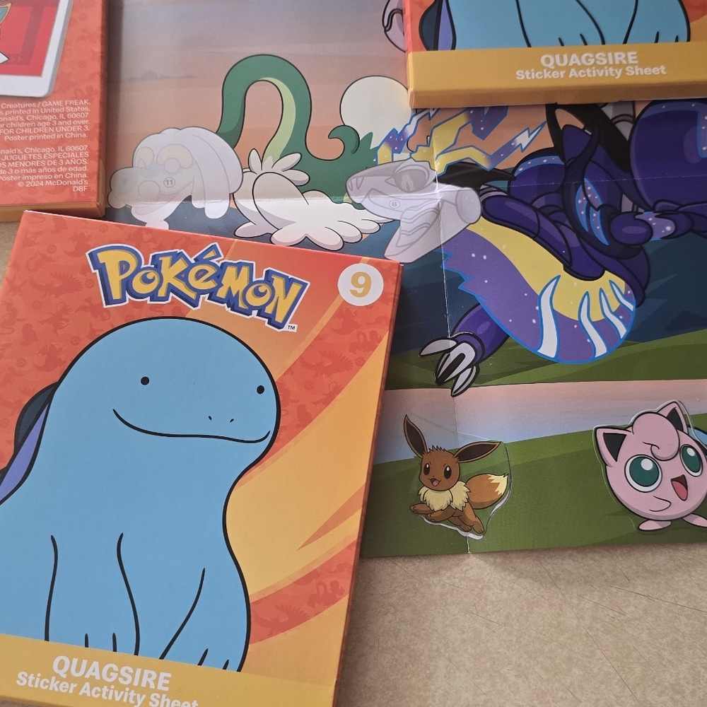 Pokemon Quagsire Sticker Activity Sheet